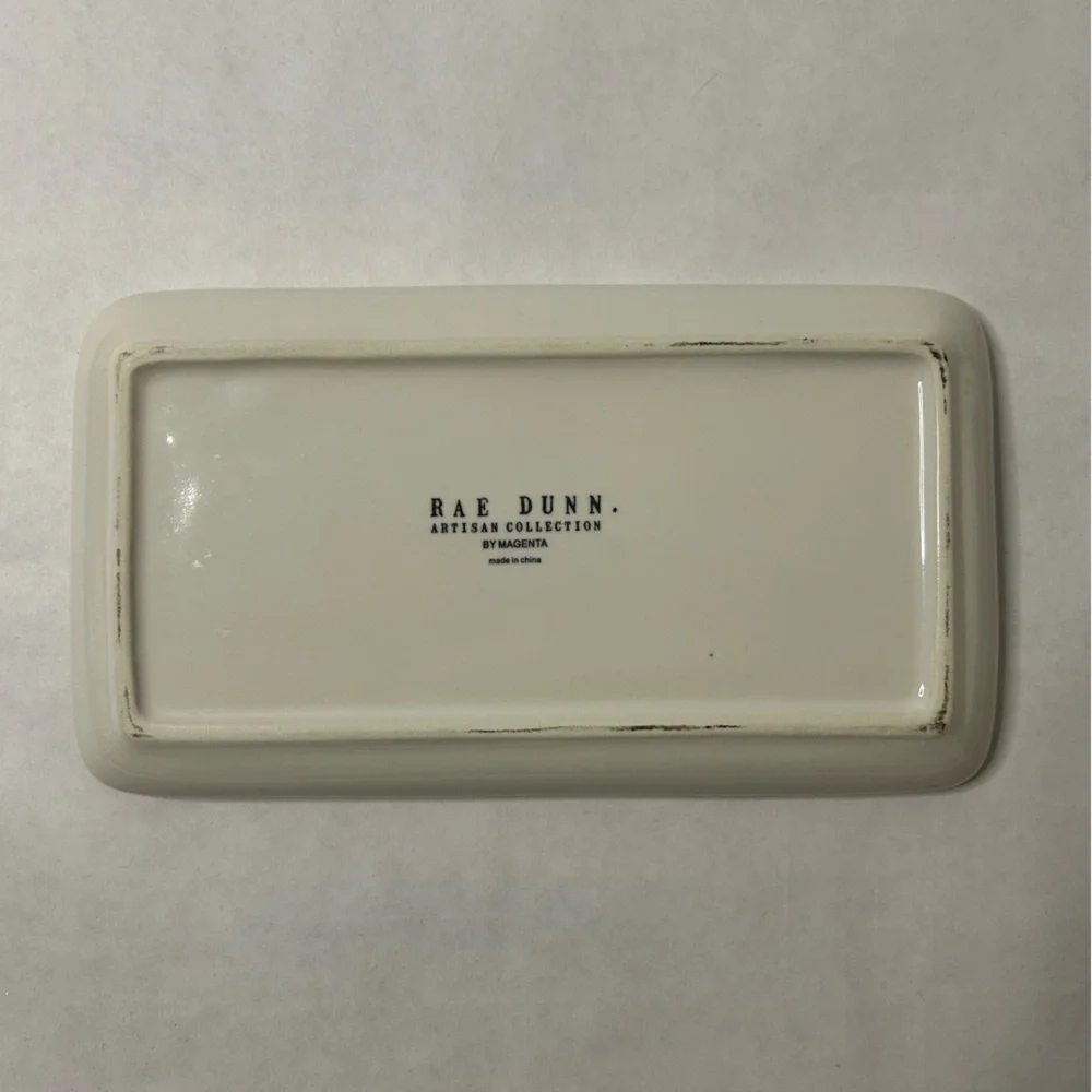 Rae Dunn Artisan Collection by Magenta: Lovely Cream Rectangular Tray